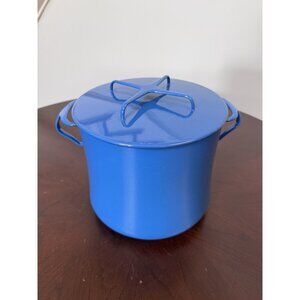 VTG Dansk Kobenstyle Blue Enamel 8 Quart Stock Pot - France Clean MINT